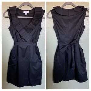 Ann Taylor Loft Petite Pleated Ruffle Dress